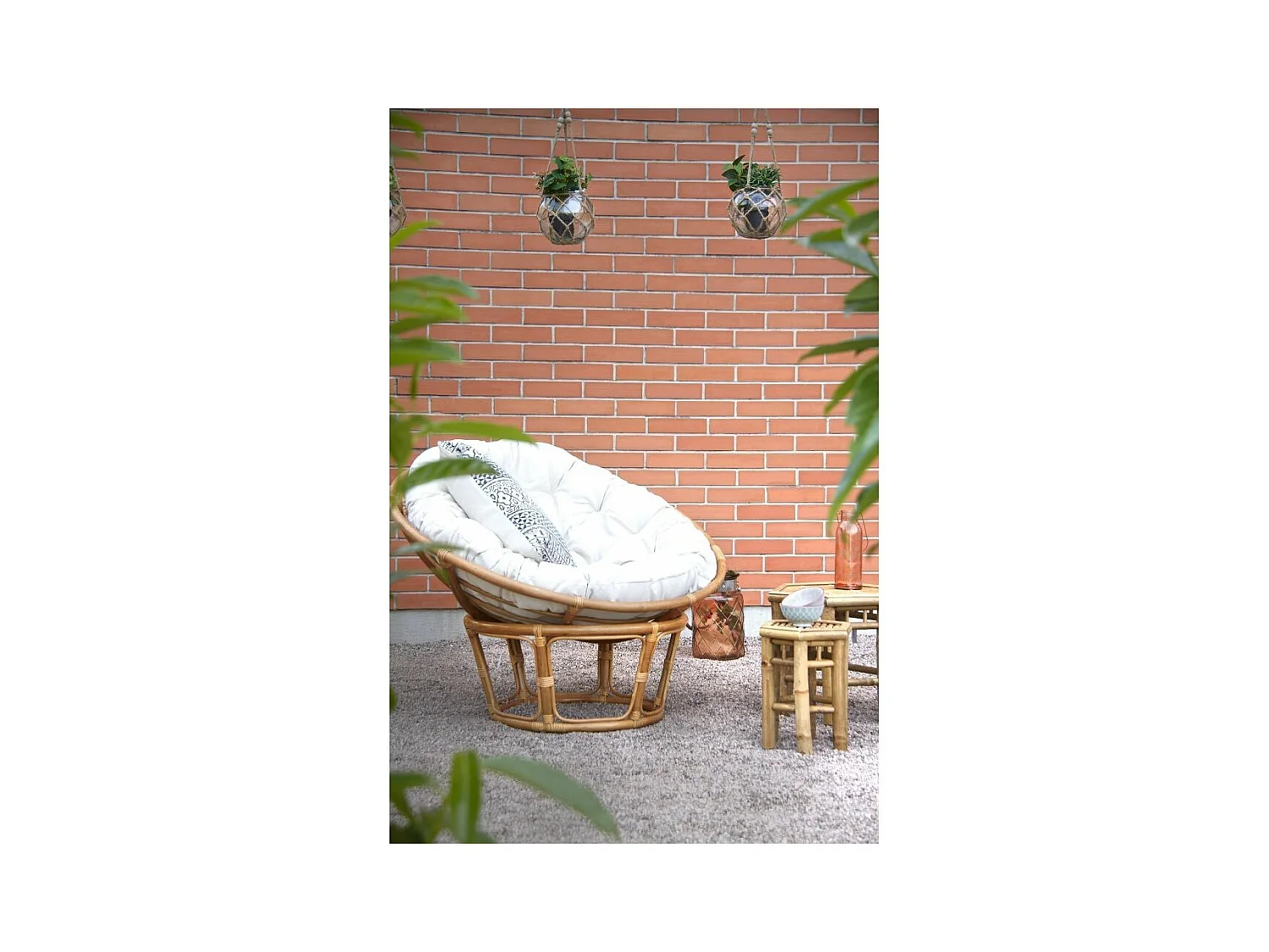 Coussin pour fauteuil papasan