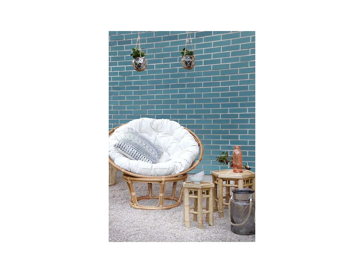 Coussin pour fauteuil papasan