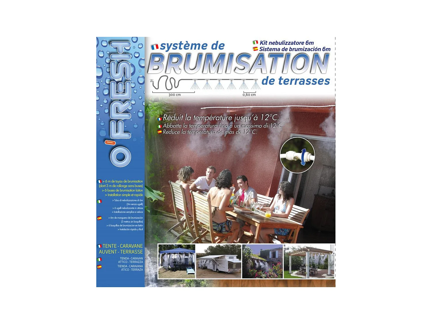 Irroratore a terrazza 6 ugelli 6 metri