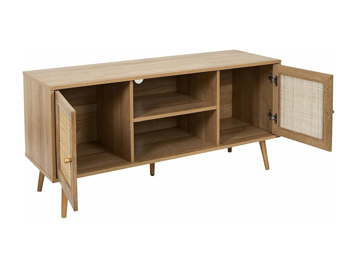 Set buffet 3 portes + meuble TV en bois 2 portes et table basse 1 tiroir Bali