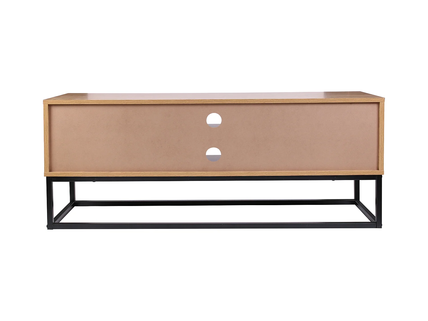 Meuble Tv Bois Et Metal Abbott Marron, Noir