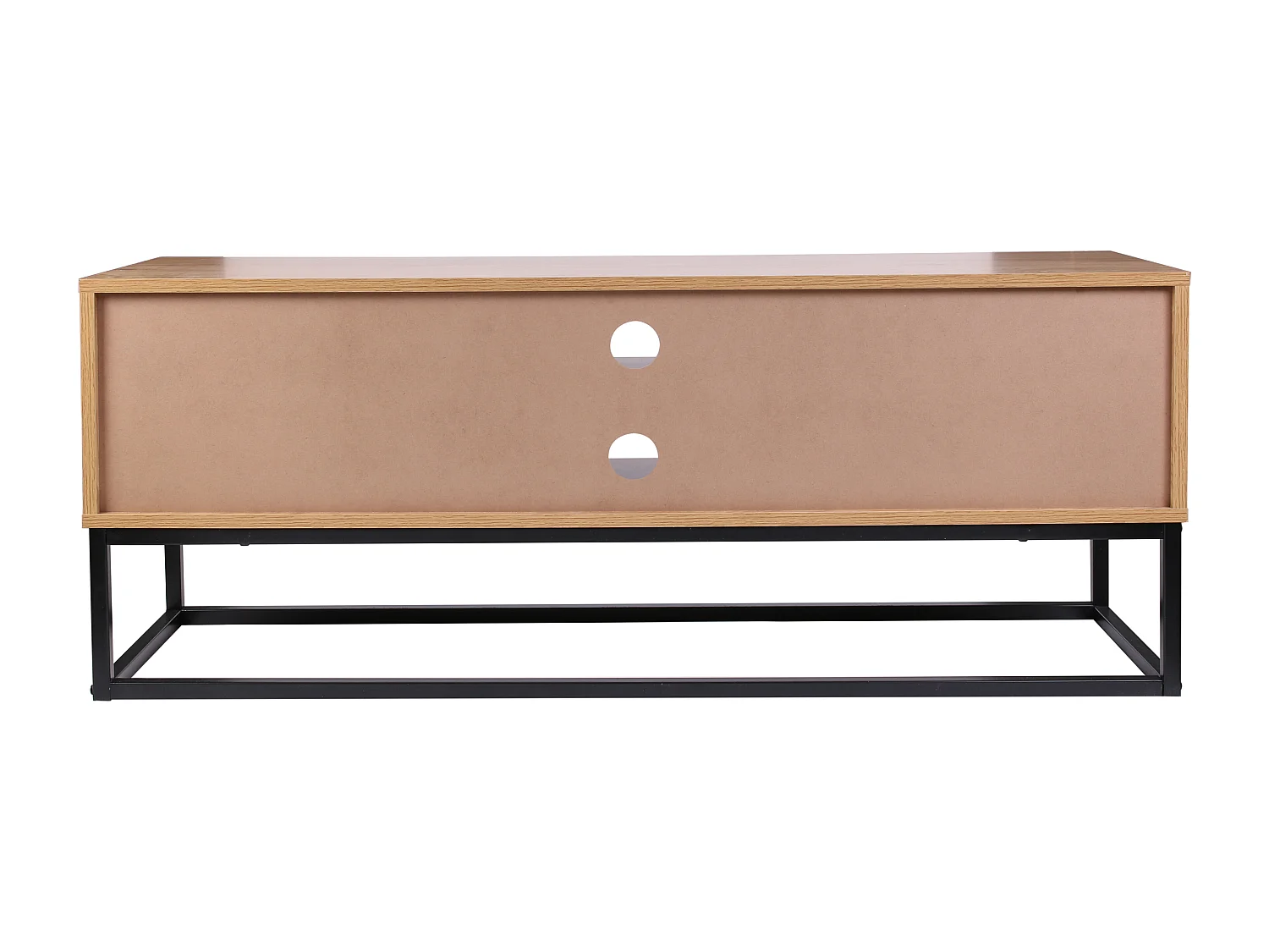 Meuble Tv Bois Et Metal Abbott Marron, Noir