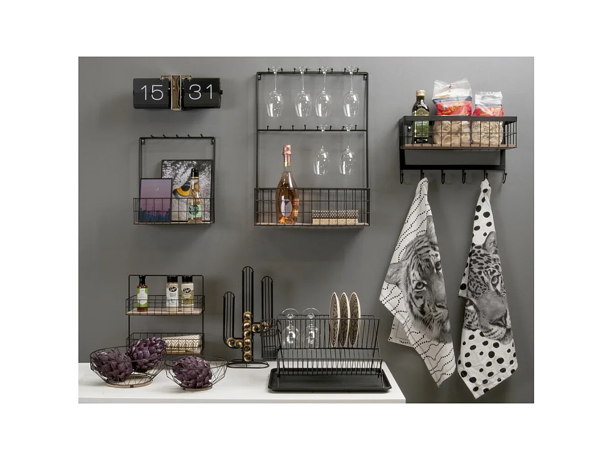 Estante metálico para platos Estante