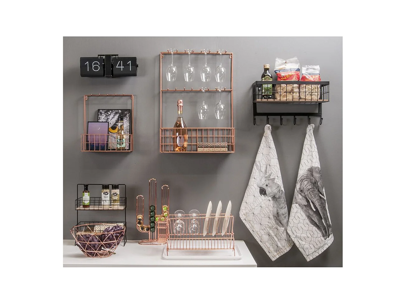 Estante metálico para platos Estante