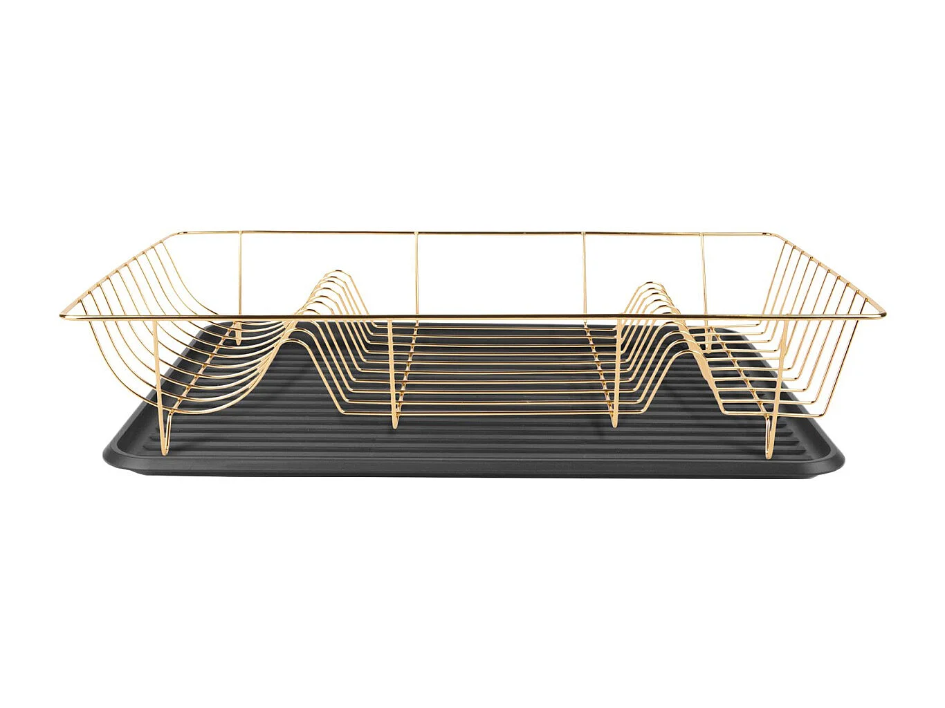 Geschirrabtropfgestell aus Metall mit Dish-Tablett