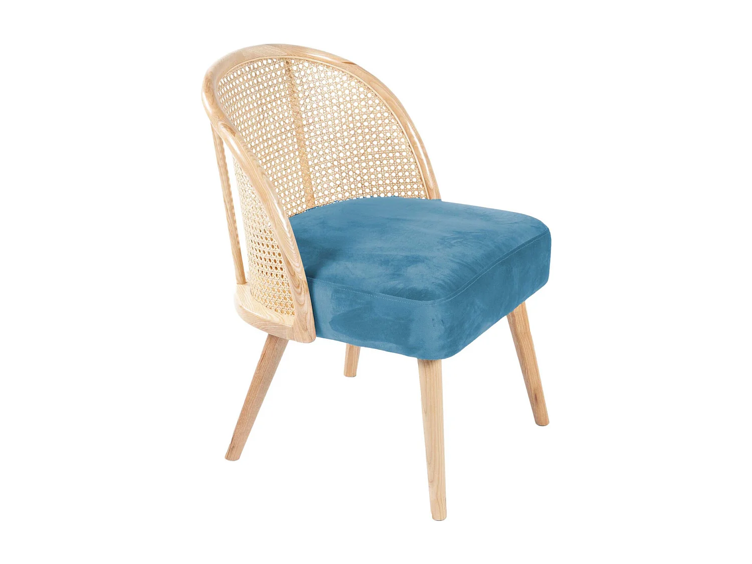 Fauteuil cosy effet velours Gaspard