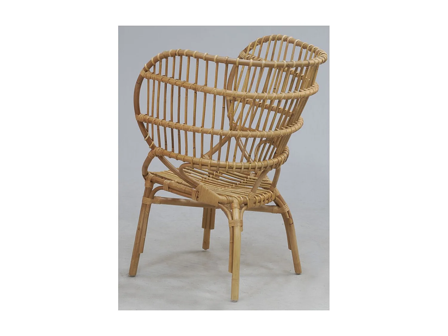 Grand fauteuil en rotin Empire