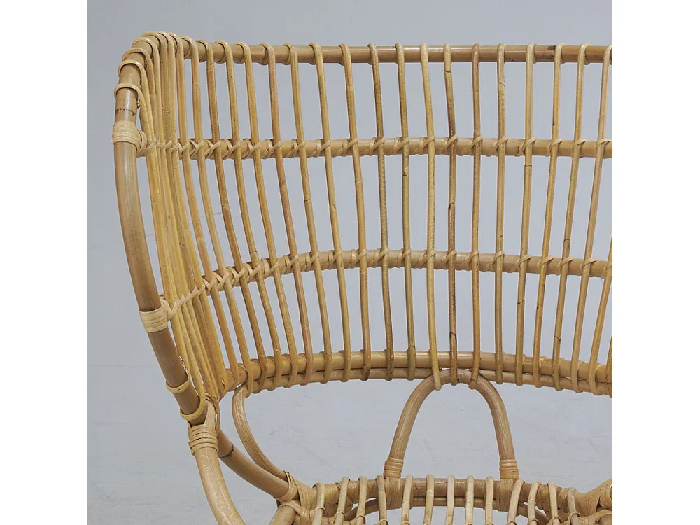 Grand fauteuil en rotin Empire