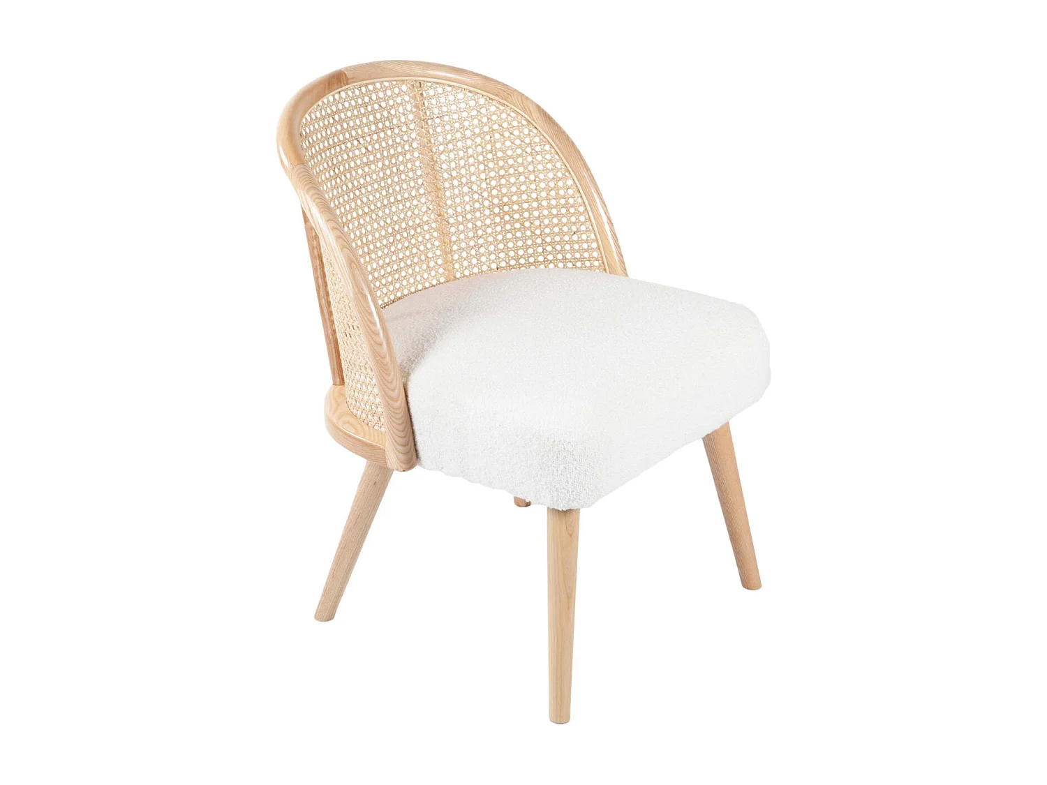 Fauteuil assise effet bouclette  Ines