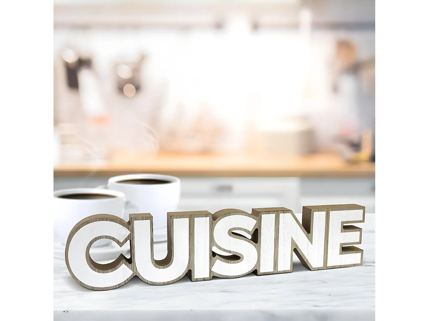 Mot à poser décoratif en bois - Cuisine