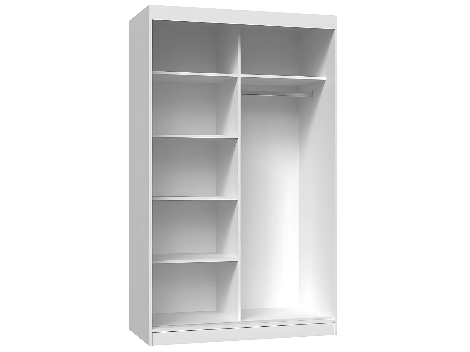 PAOLO - Armoire à 2 portes coulissantes - 1 miroir - L. 120 cm - Dressing de chambre 2 portes