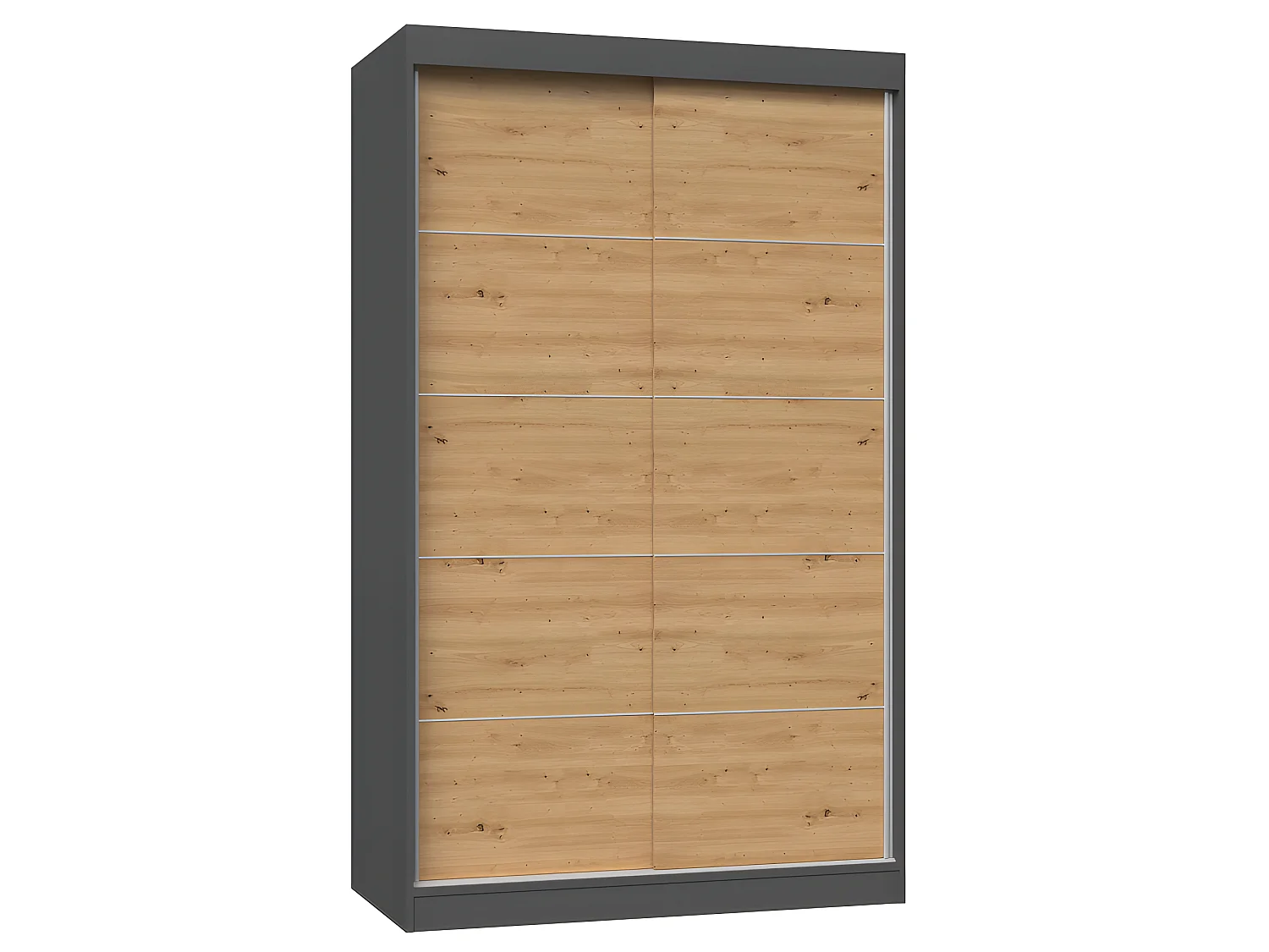 PAOLO - Armoire  à 2 portes coulissantes - Penderie L 120 cm - Dressing de chambre 2 portes
