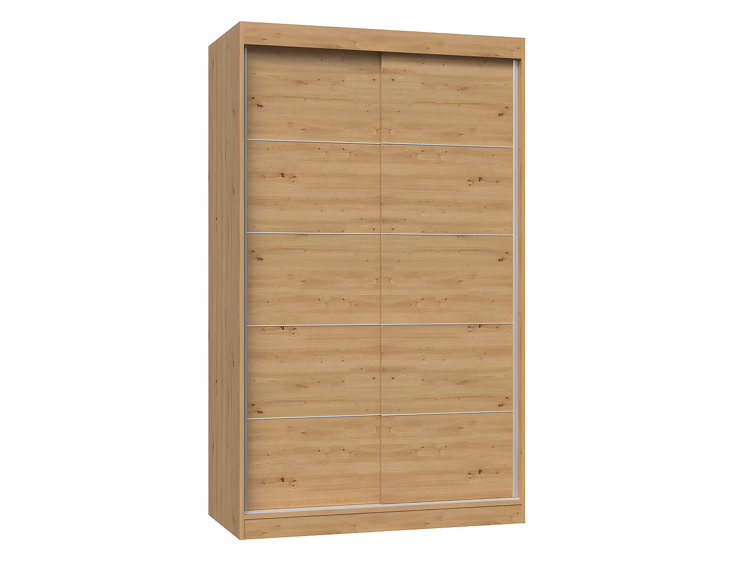 PAOLO - Armoire  à 2 portes coulissantes - Penderie L 120 cm - Dressing de chambre 2 portes