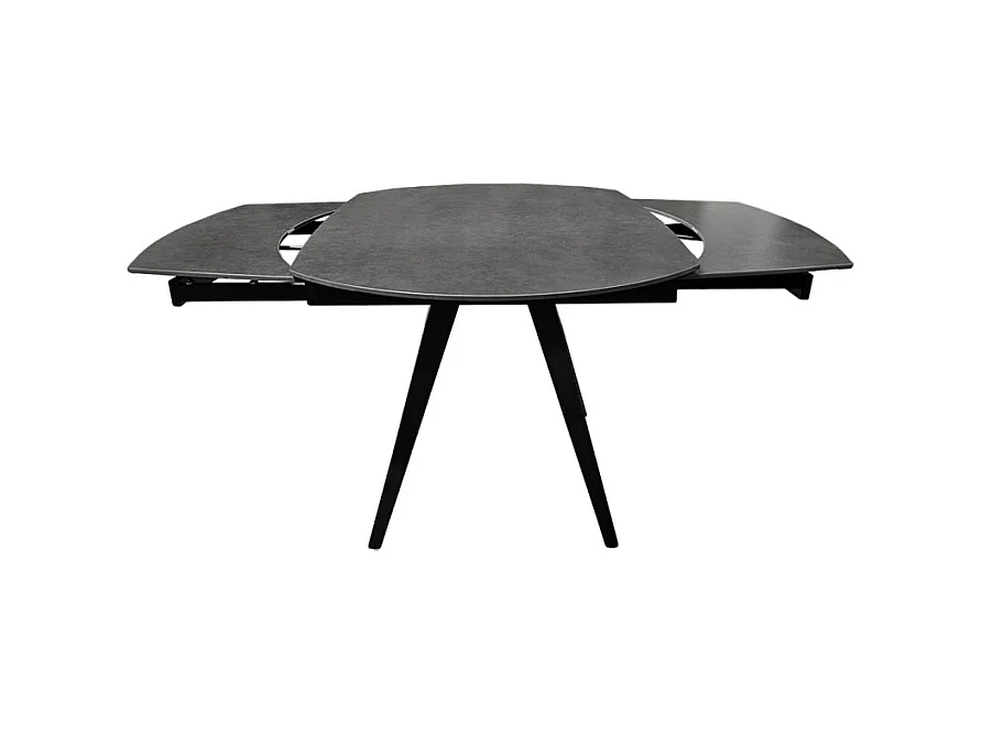 Table extensible ovale 120/180 cm céramique gris anthracite - ADELPHIA