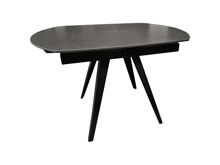 Table extensible ovale 120/180 cm céramique gris anthracite - ADELPHIA