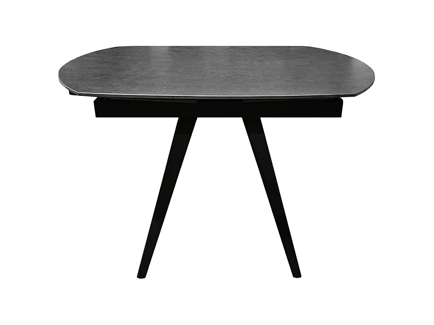 Table extensible ovale 120/180 cm céramique gris anthracite - ADELPHIA