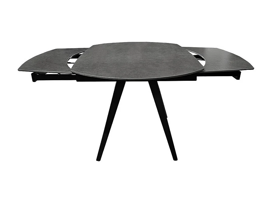 Table extensible ovale 120/180 cm céramique gris anthracite - ADELPHIA
