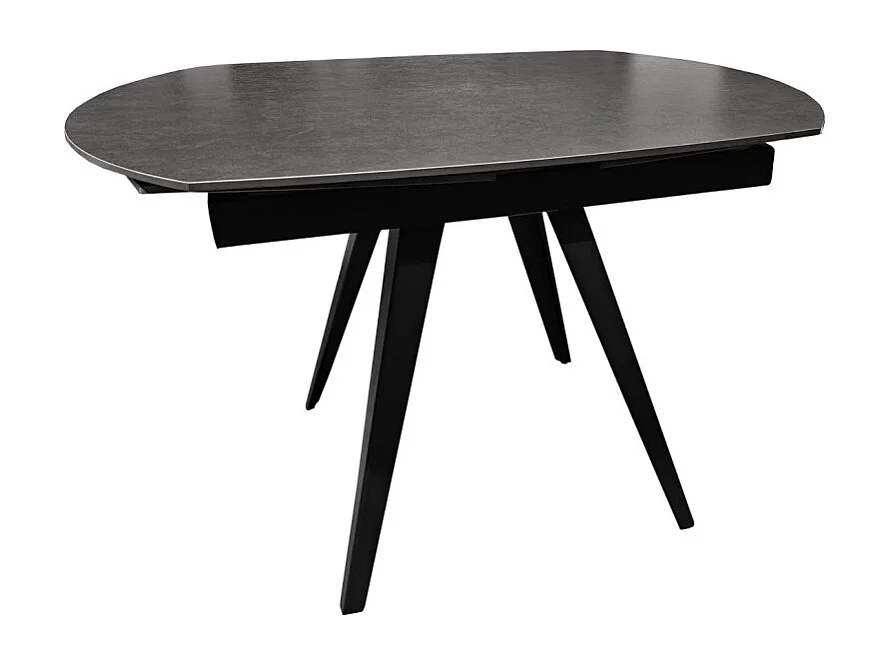 Table extensible ovale 120/180 cm céramique gris anthracite - ADELPHIA