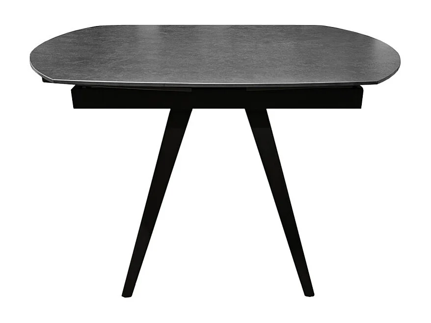 Table extensible ovale 120/180 cm céramique gris anthracite - ADELPHIA