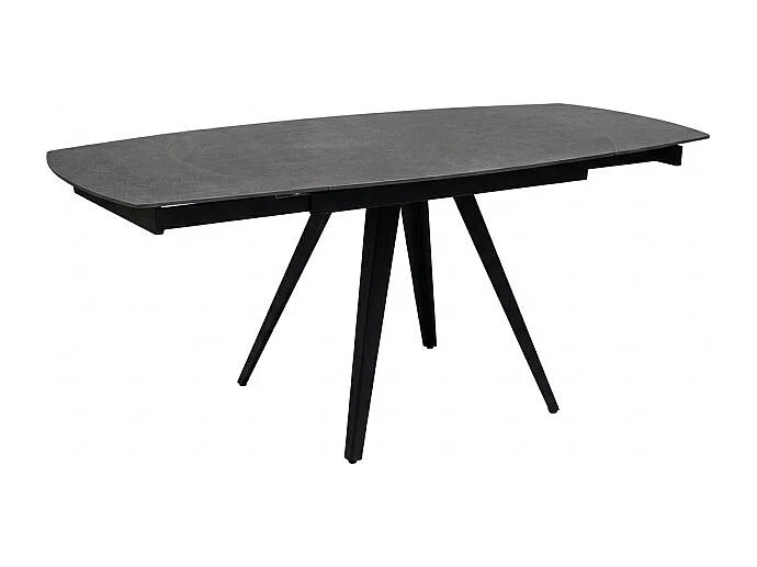Table extensible ovale 120/180 cm céramique gris anthracite - ADELPHIA