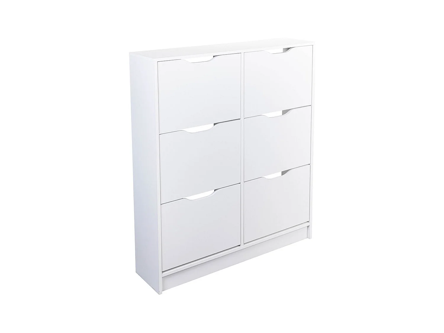 JENNY - Meuble à Chaussures Blanc 6 Compartiments