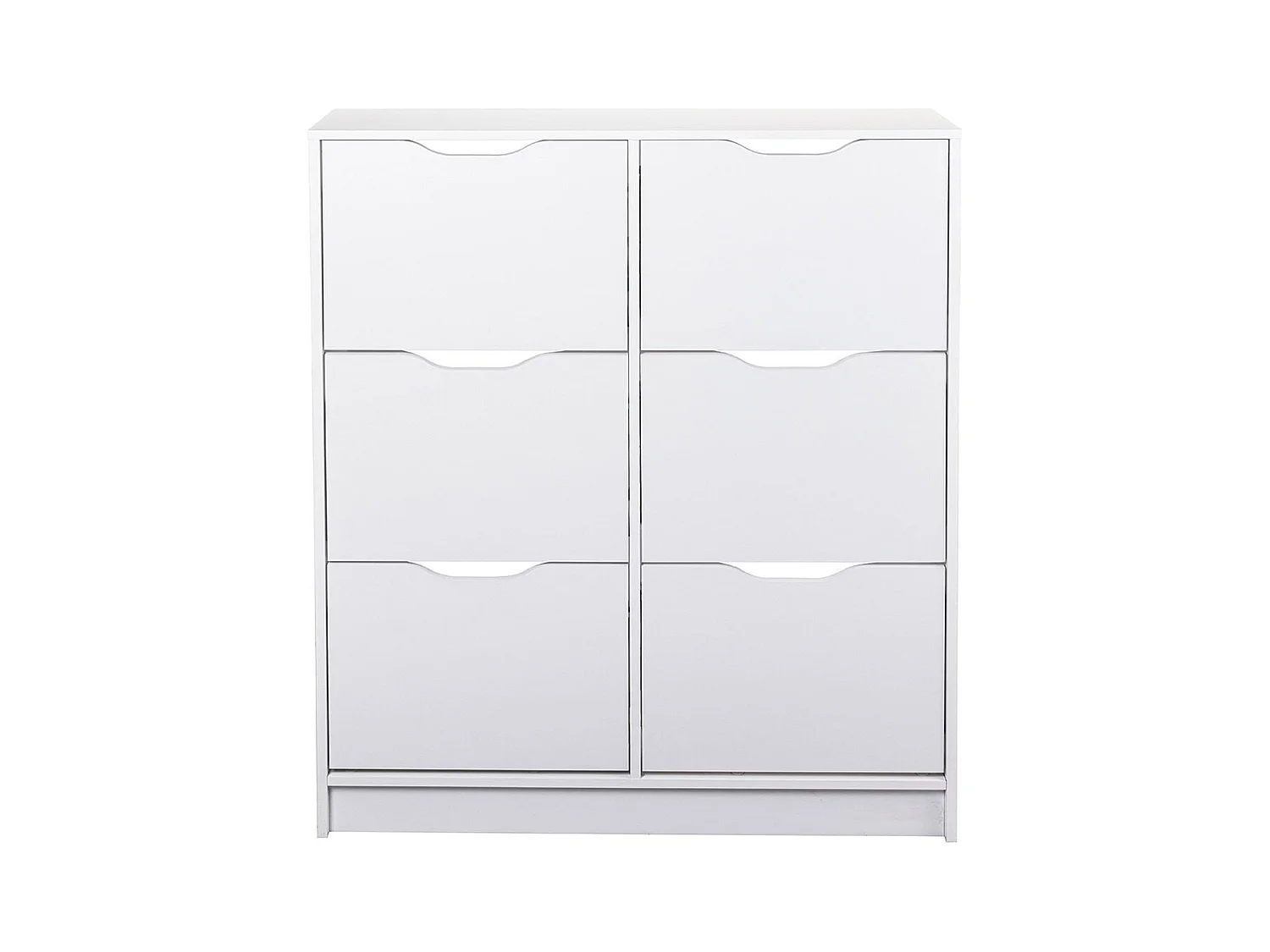 JENNY - Meuble à Chaussures Blanc 6 Compartiments