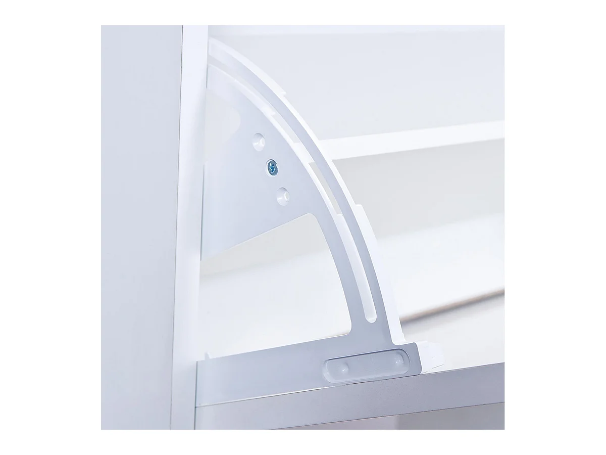 JENNY - Meuble à Chaussures Blanc 6 Compartiments