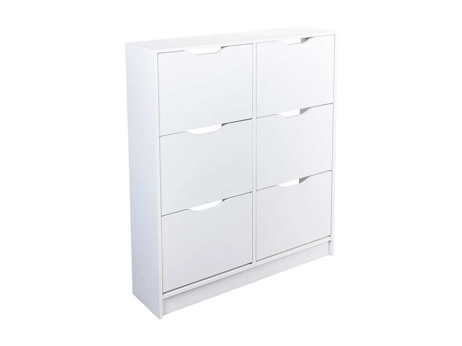 JENNY - Meuble à Chaussures Blanc 6 Compartiments