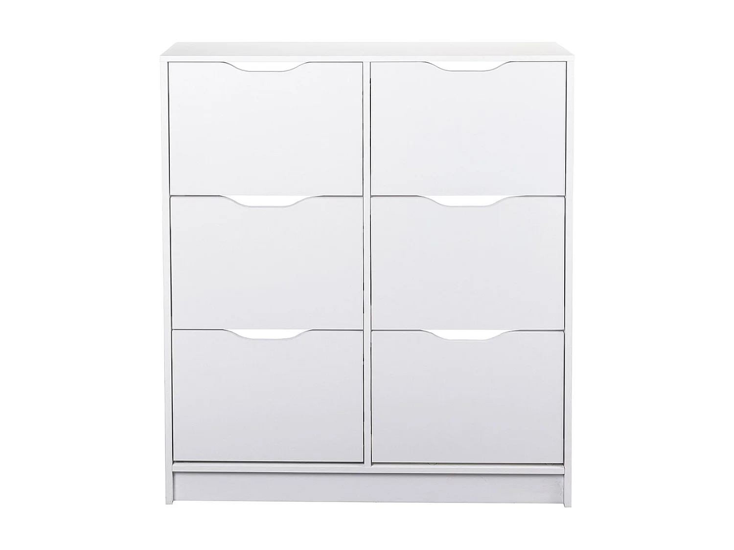 JENNY - Meuble à Chaussures Blanc 6 Compartiments