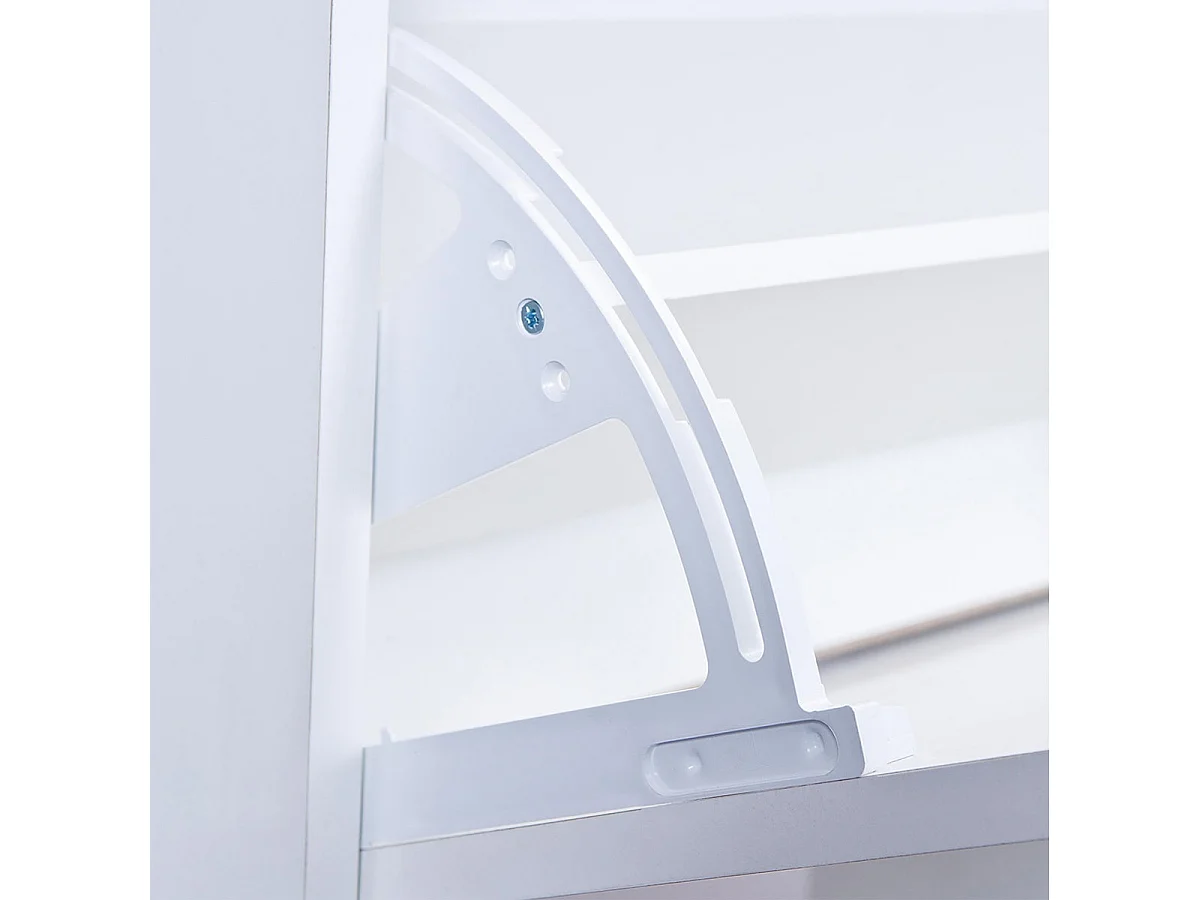 JENNY - Meuble à Chaussures Blanc 6 Compartiments