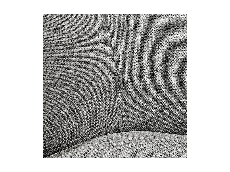 Lot de 2 chaises rotatives 180° tissu chiné et simili gris - DUFFY