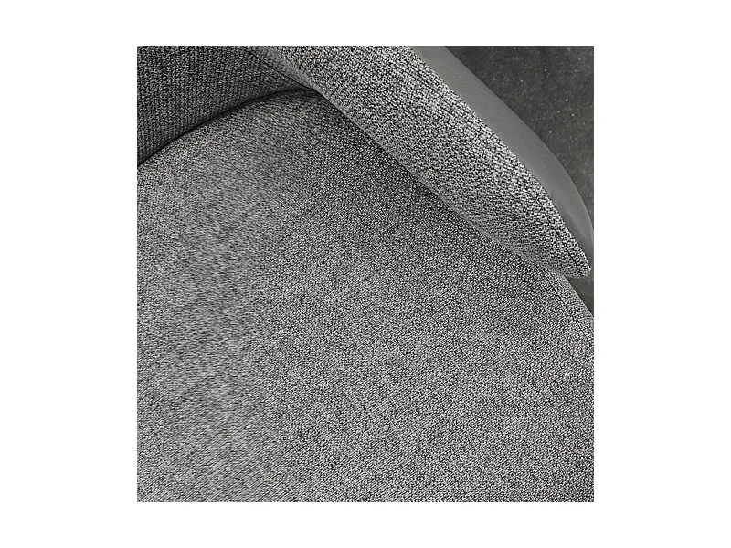 Lot de 2 chaises rotatives 180° tissu chiné et simili gris - DUFFY