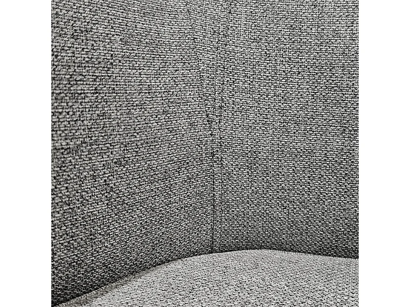 Lot de 2 chaises rotatives 180° tissu chiné et simili gris - DUFFY