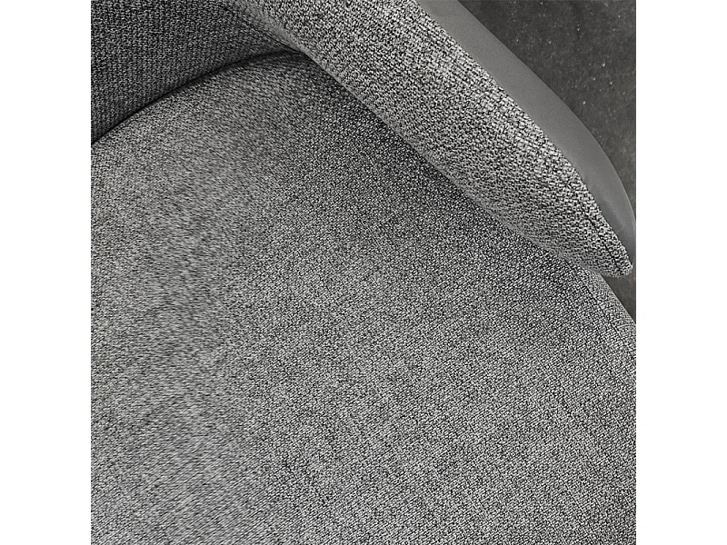 Lot de 2 chaises rotatives 180° tissu chiné et simili gris - DUFFY