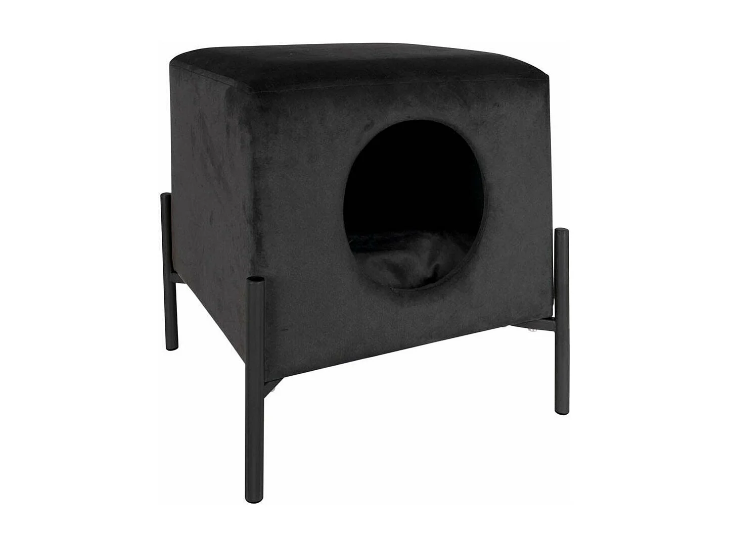 Liegeplatz mit Katzenhöhle aus Samt