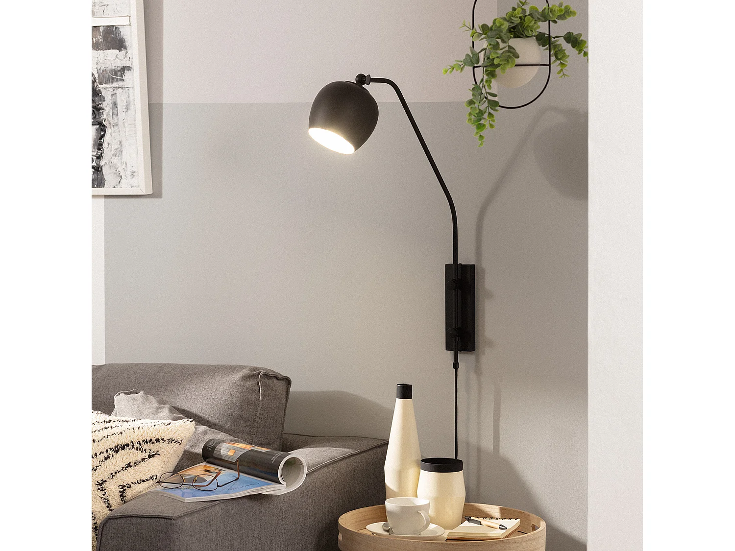 Lampe Murale Orientable Métal Bando Noir