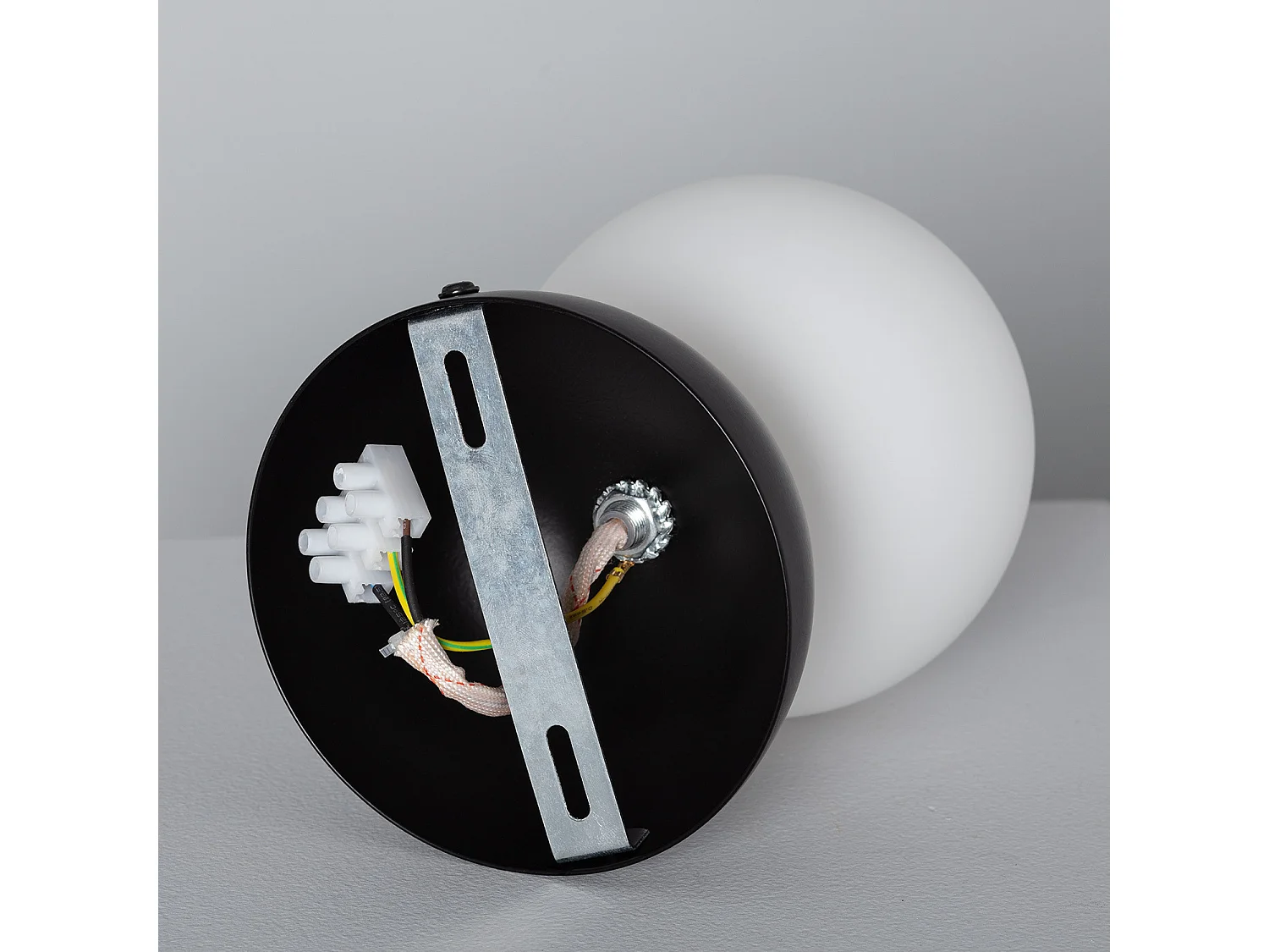 Applique da Parete in Metallo e Vetro Poe Bianco / Nero