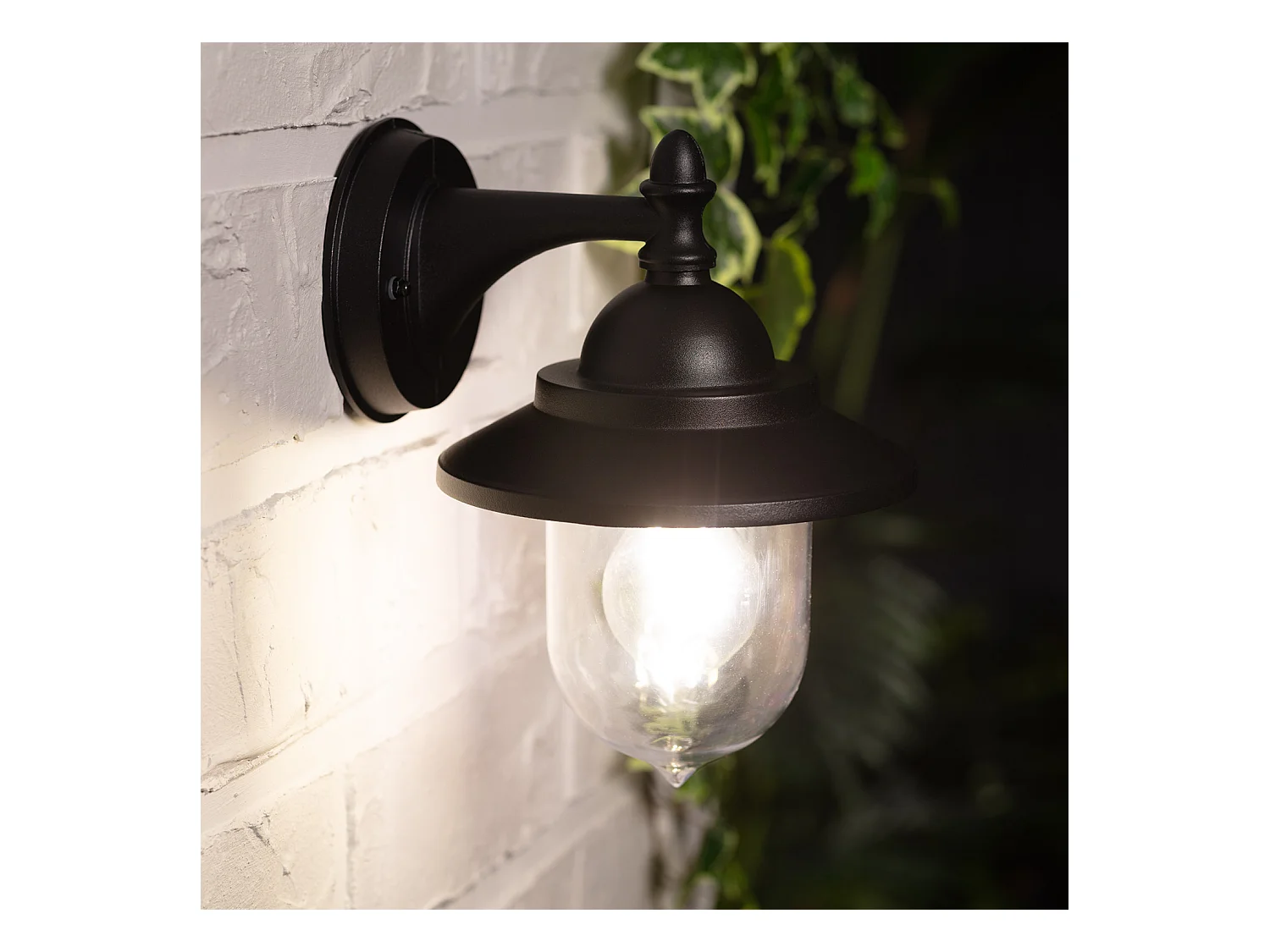 Lampe Murale Extérieure Métal Klasik Noir