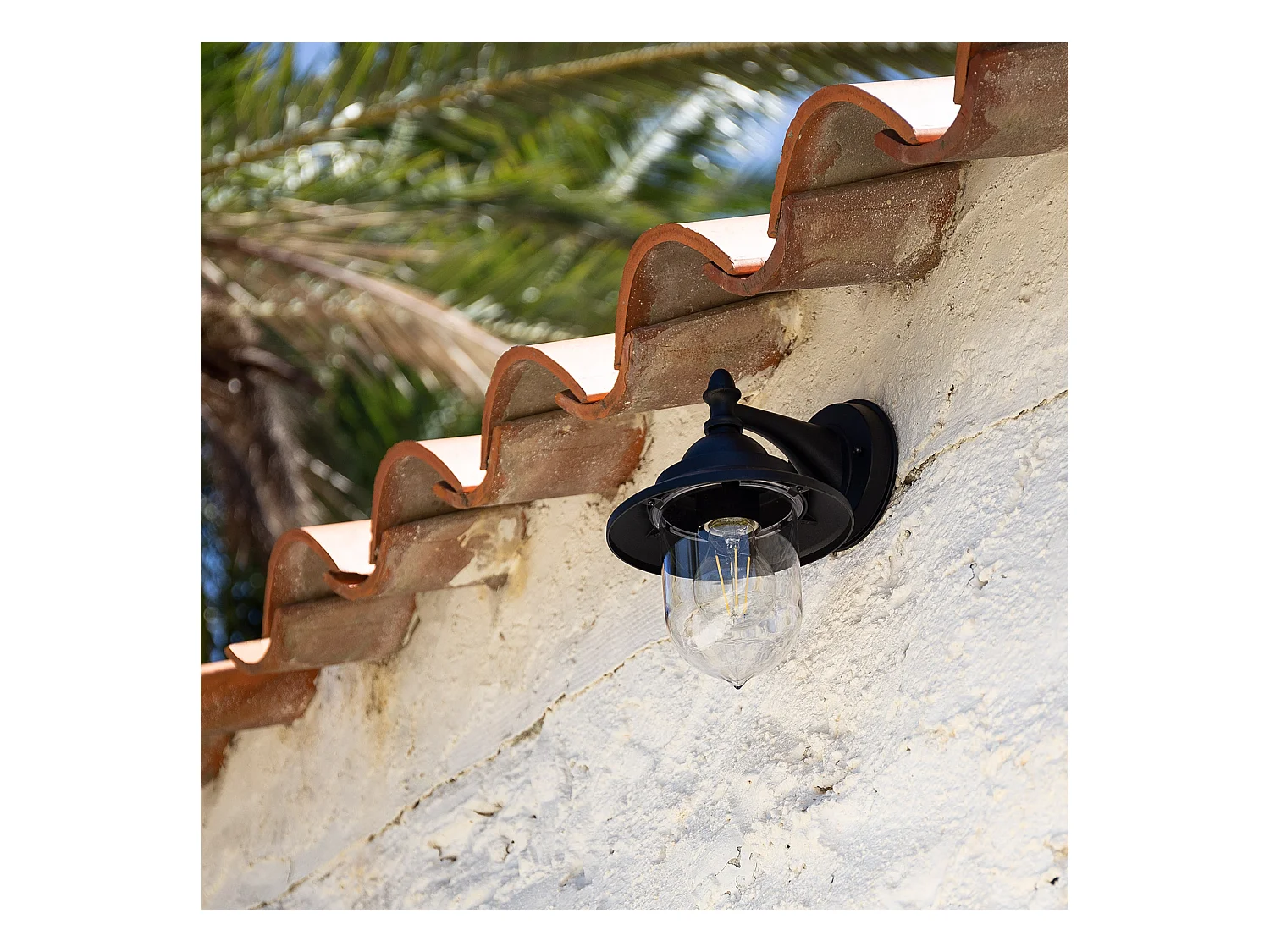 Lampe Murale Extérieure Métal Klasik Noir