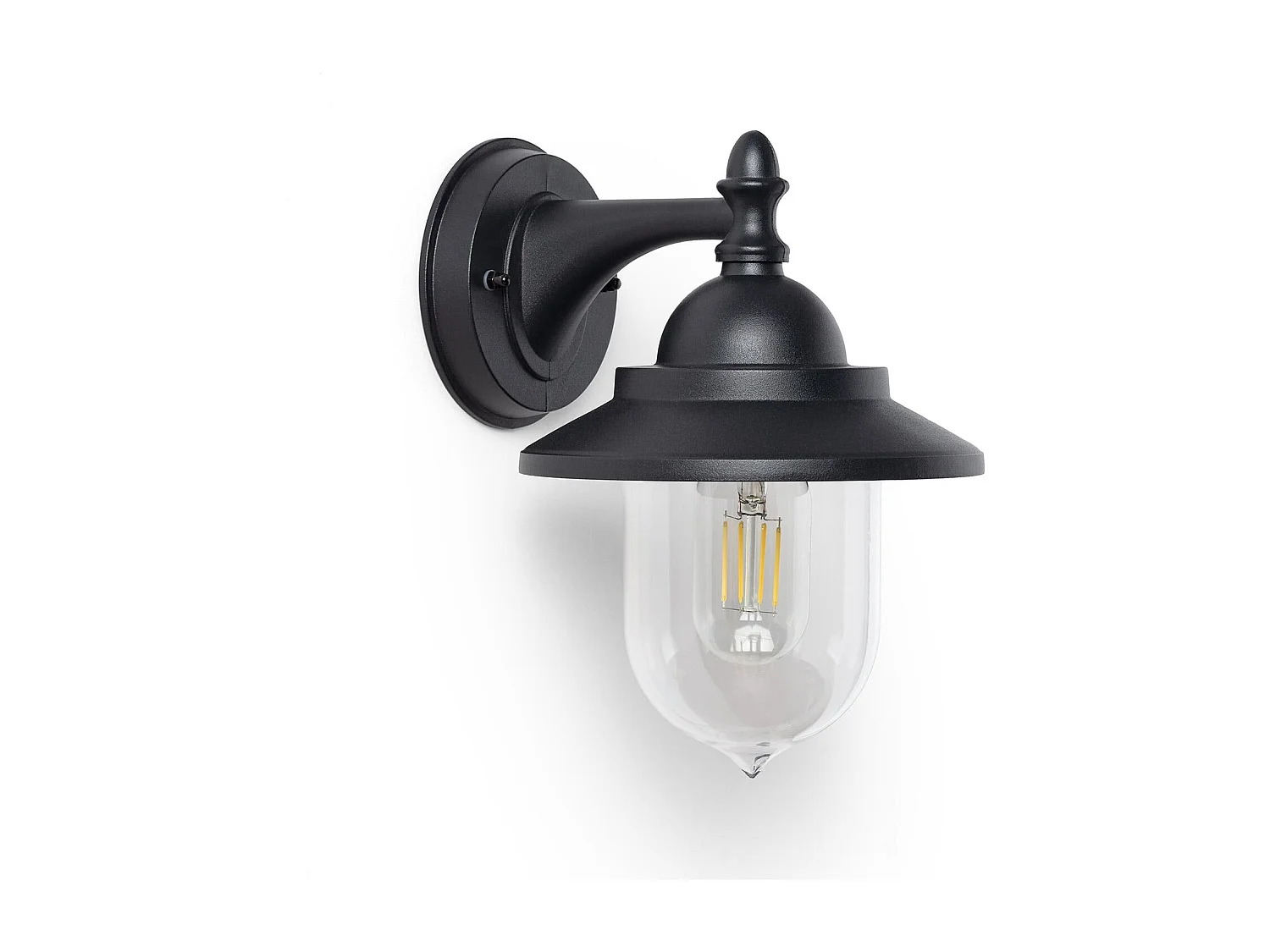 Lampe Murale Extérieure Aluminium Klasik Noir