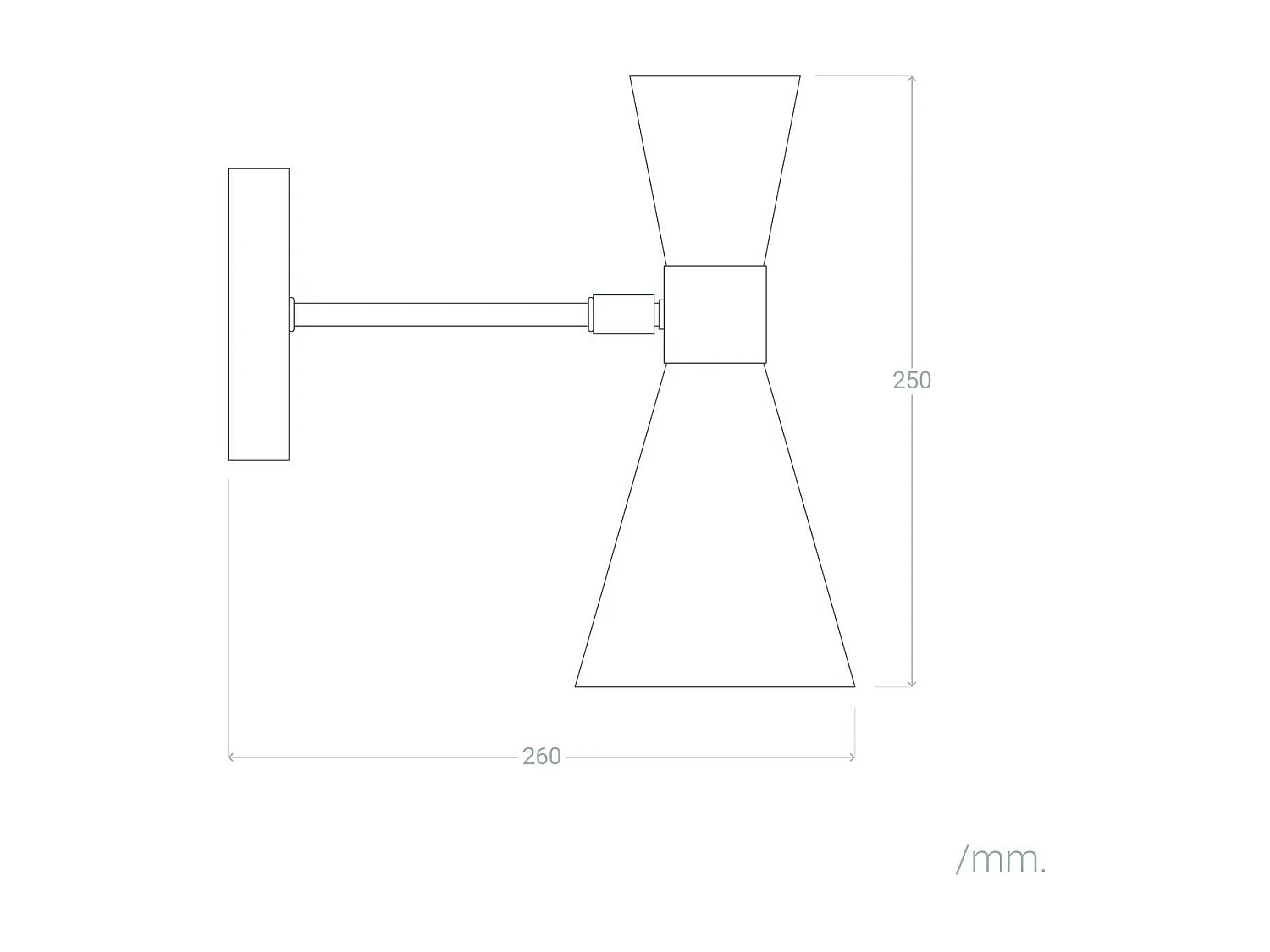 Lampe Murale Métal Jigger Orientable Noir