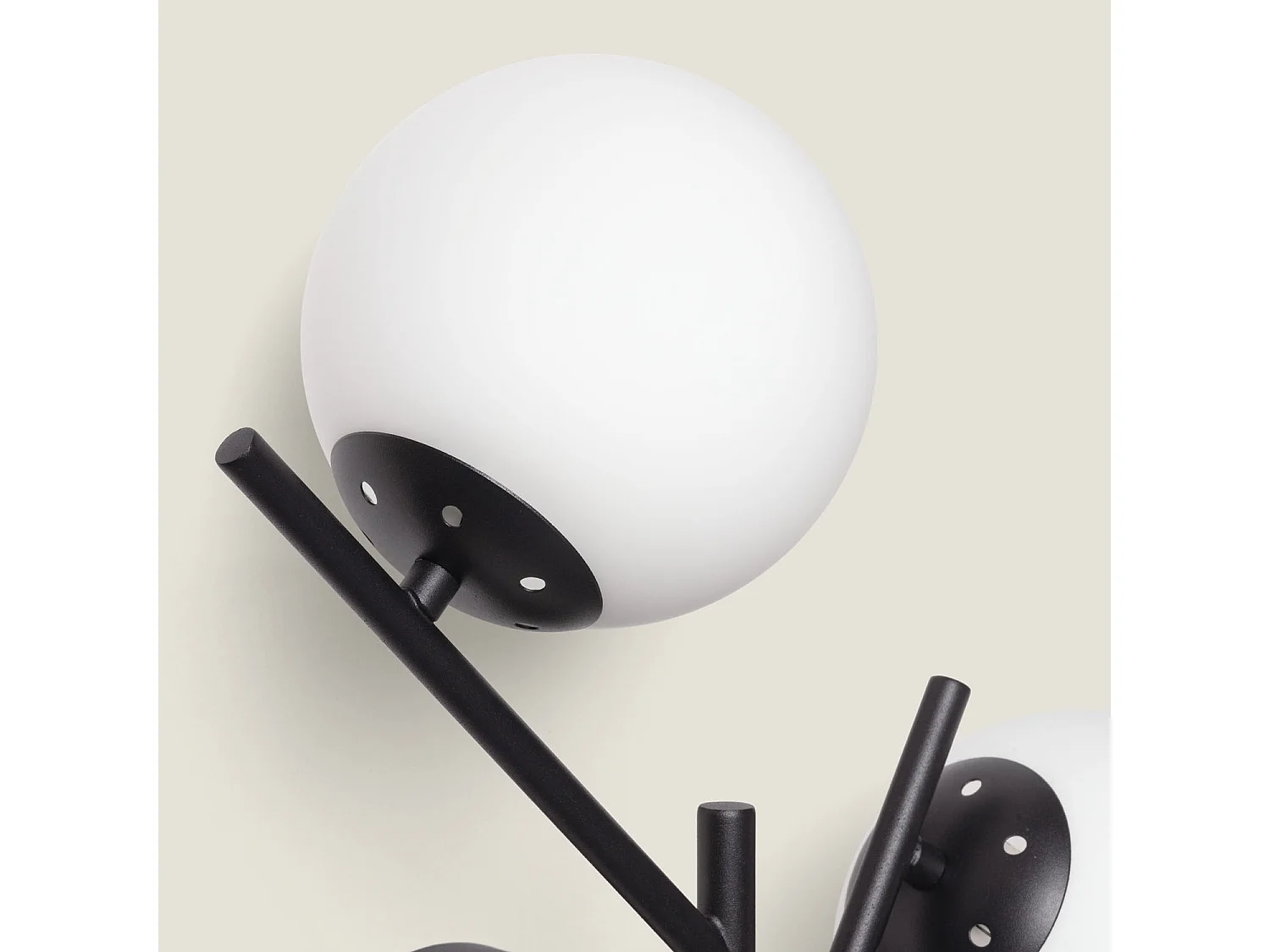 Lampe Murale Métal et Verre Balts  Noir