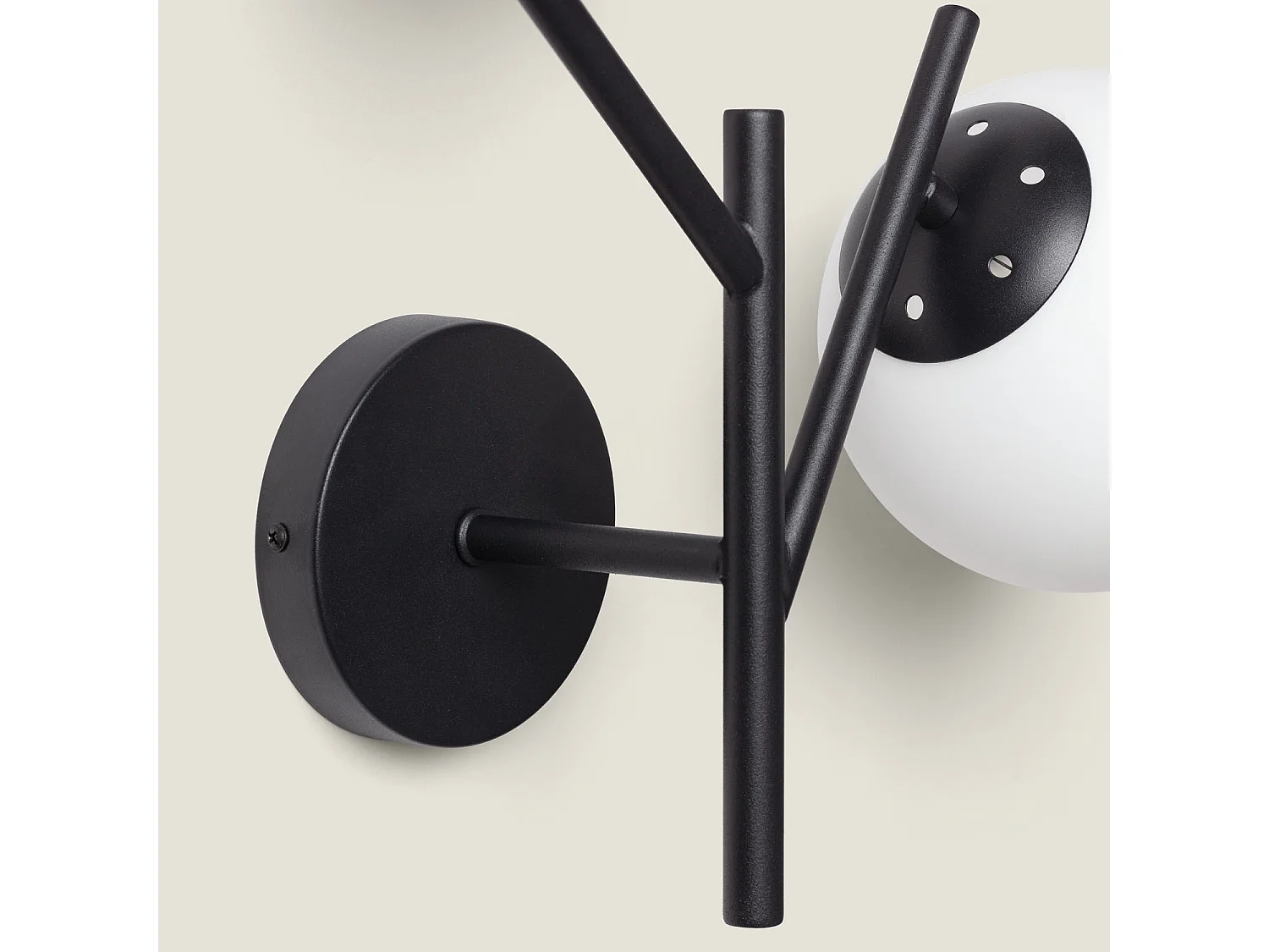 Lampe Murale Métal et Verre Balts  Noir