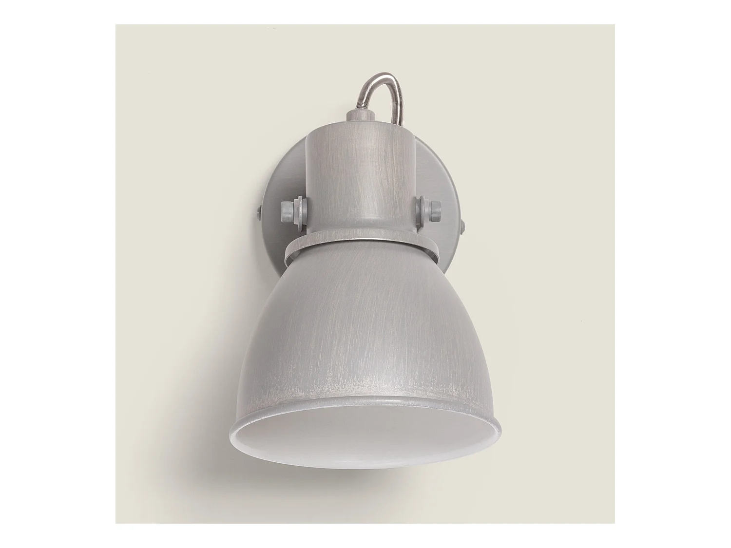 Lampada da Parete Alluminio Orientabile 1 Faretto Emery Grigio