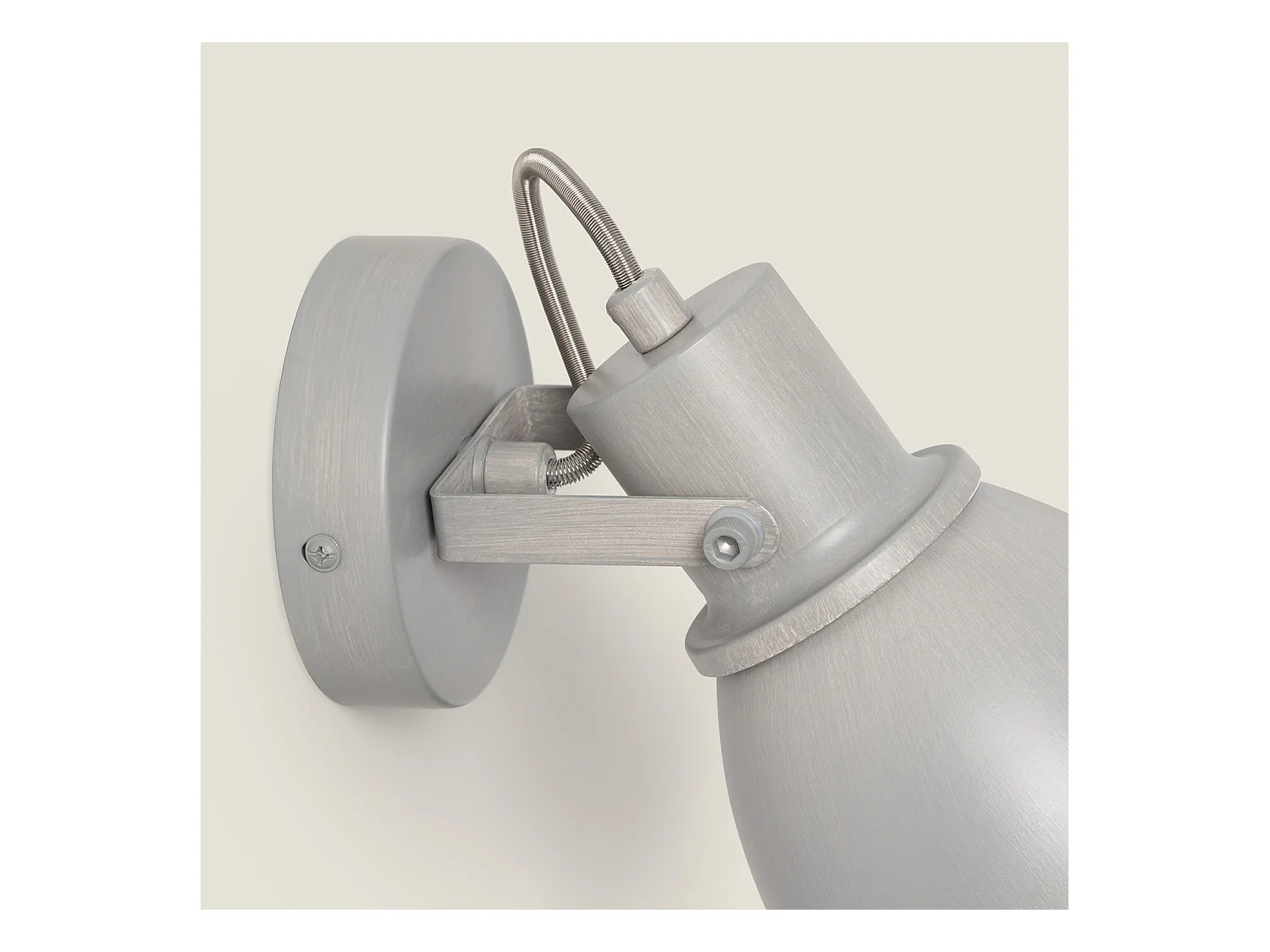 Lampada da Parete Alluminio Orientabile 1 Faretto Emery Grigio