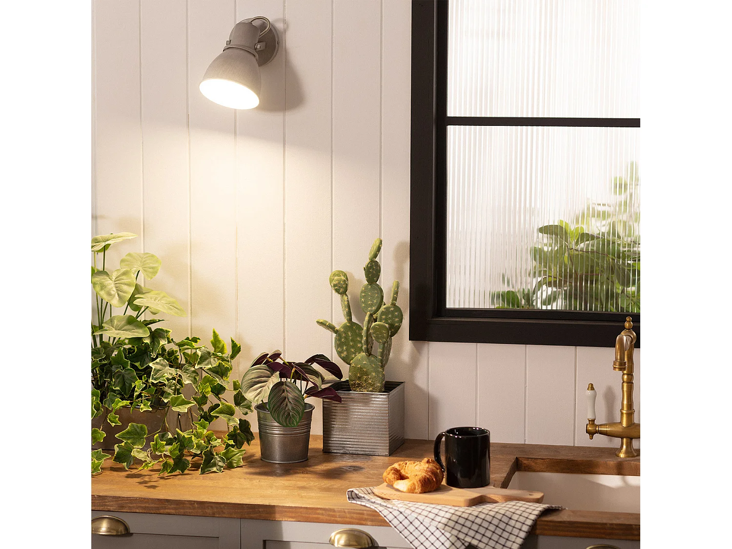 Lampe Murale Orientable Aluminium Emery 1 Spot  Gris