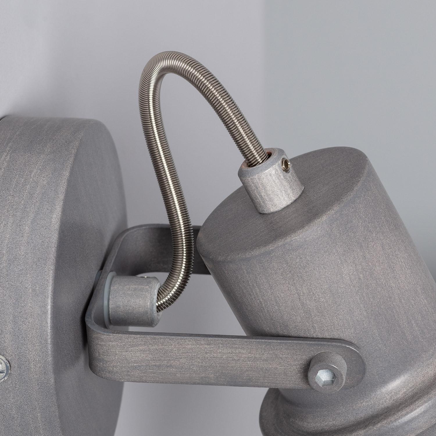 Lampe Murale Orientable Aluminium Emery 1 Spot Gris