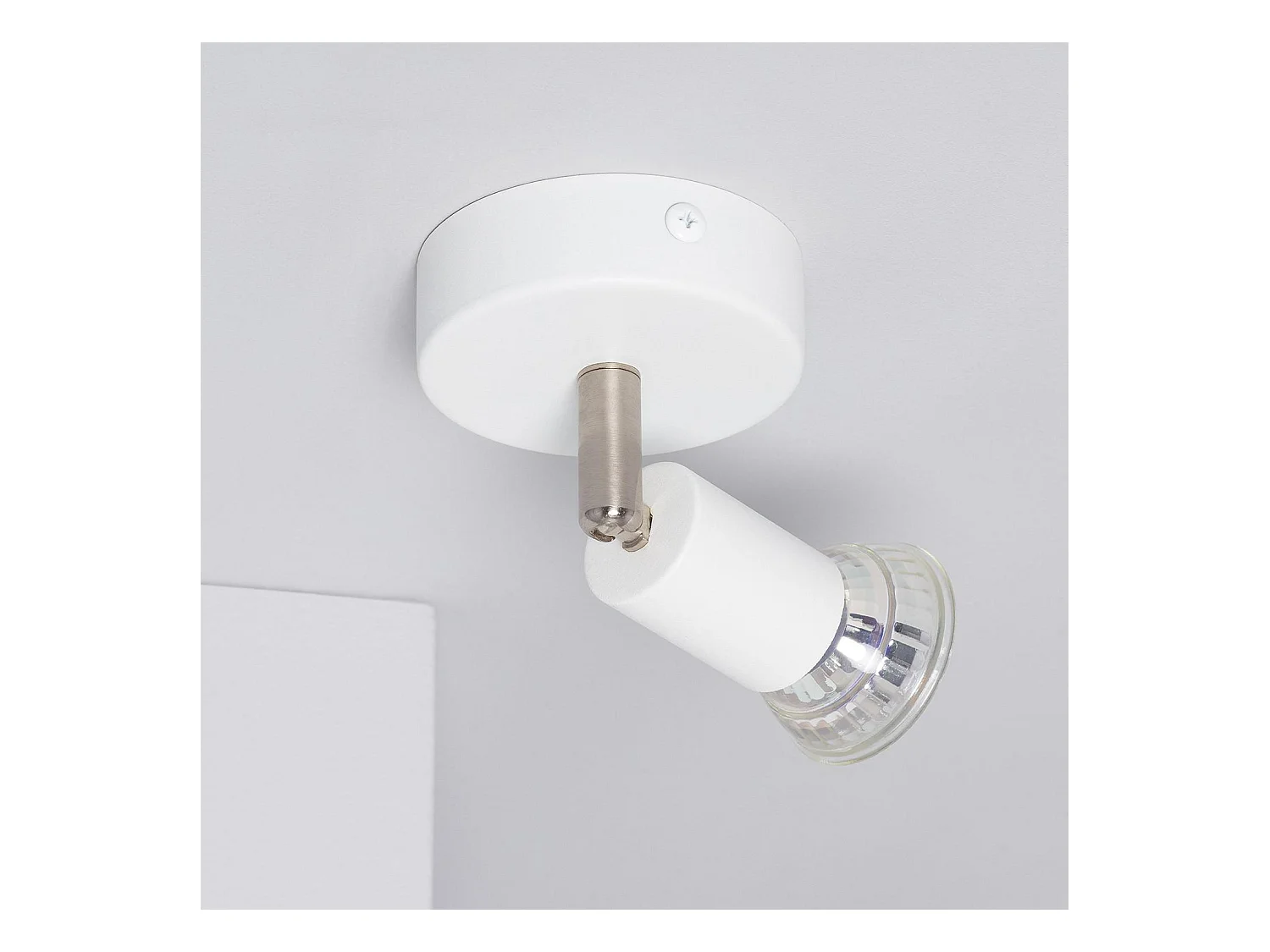 Applique Orientabile Alluminio Oasis 1 Faretto Bianco Bianco