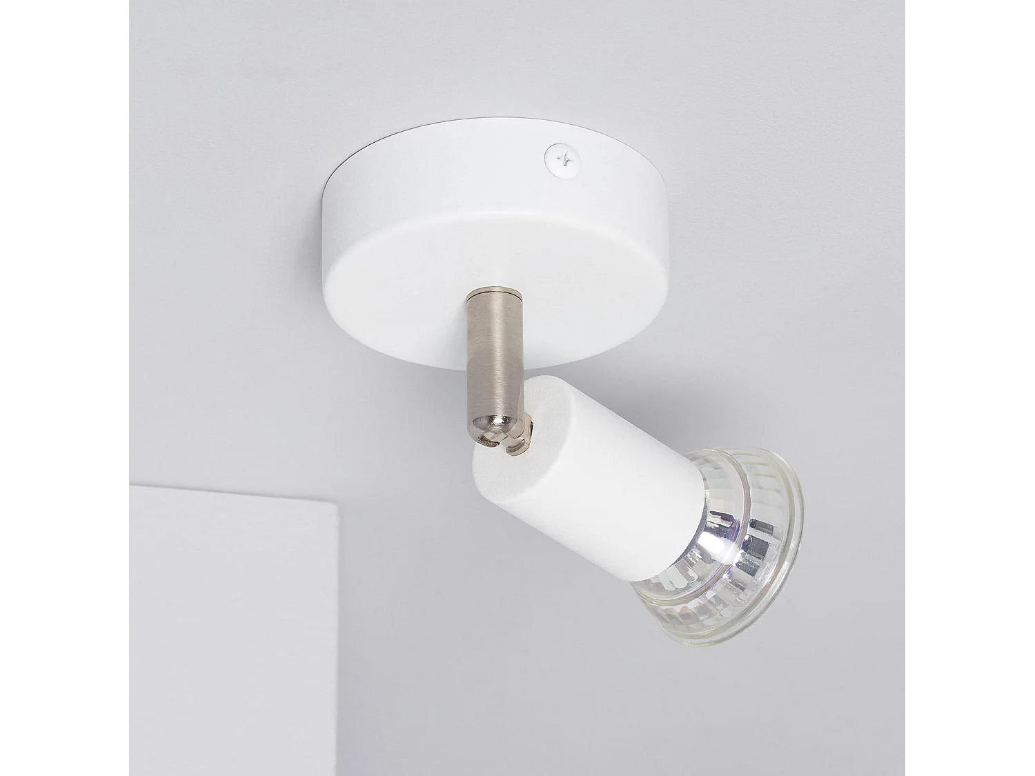 Applique Orientable Aluminium Oasis 1 Spot Blanc Blanc