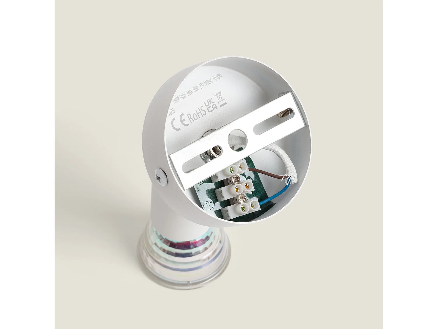 Applique Orientable Aluminium Oasis 1 Spot Blanc Blanc